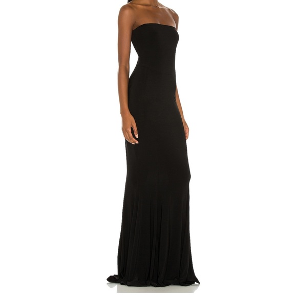 Norma Kamali x Revolve Strapless Fishtail Gown in Black - Picture 2 of 5
